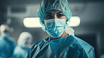 Surgeon or doctor in the operating hospital room -performing an operation