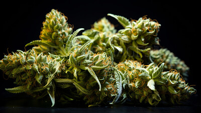 Buy stock photo Close up of cannabis buds, prescription medical marijuana strain.