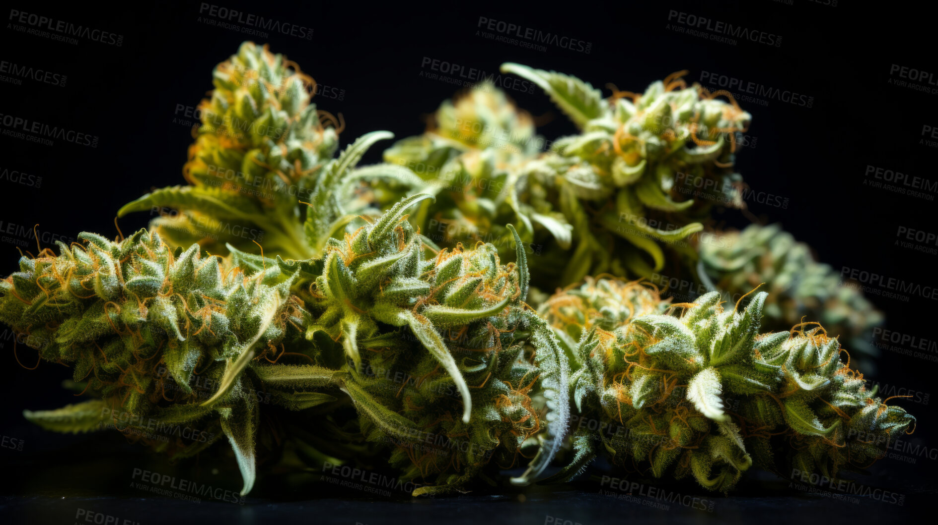 Buy stock photo Close up of cannabis buds, prescription medical marijuana strain.