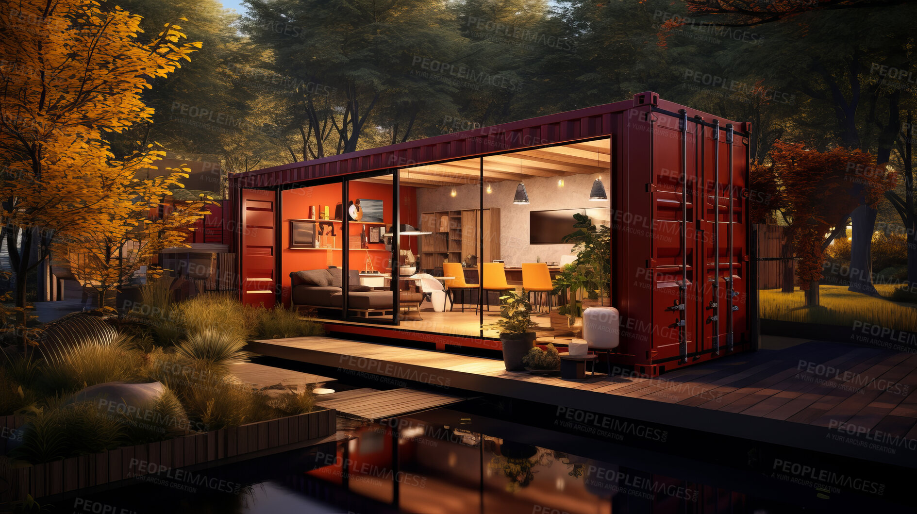 Buy stock photo Sustainability and recycle concept for container box  office, house, or vacation