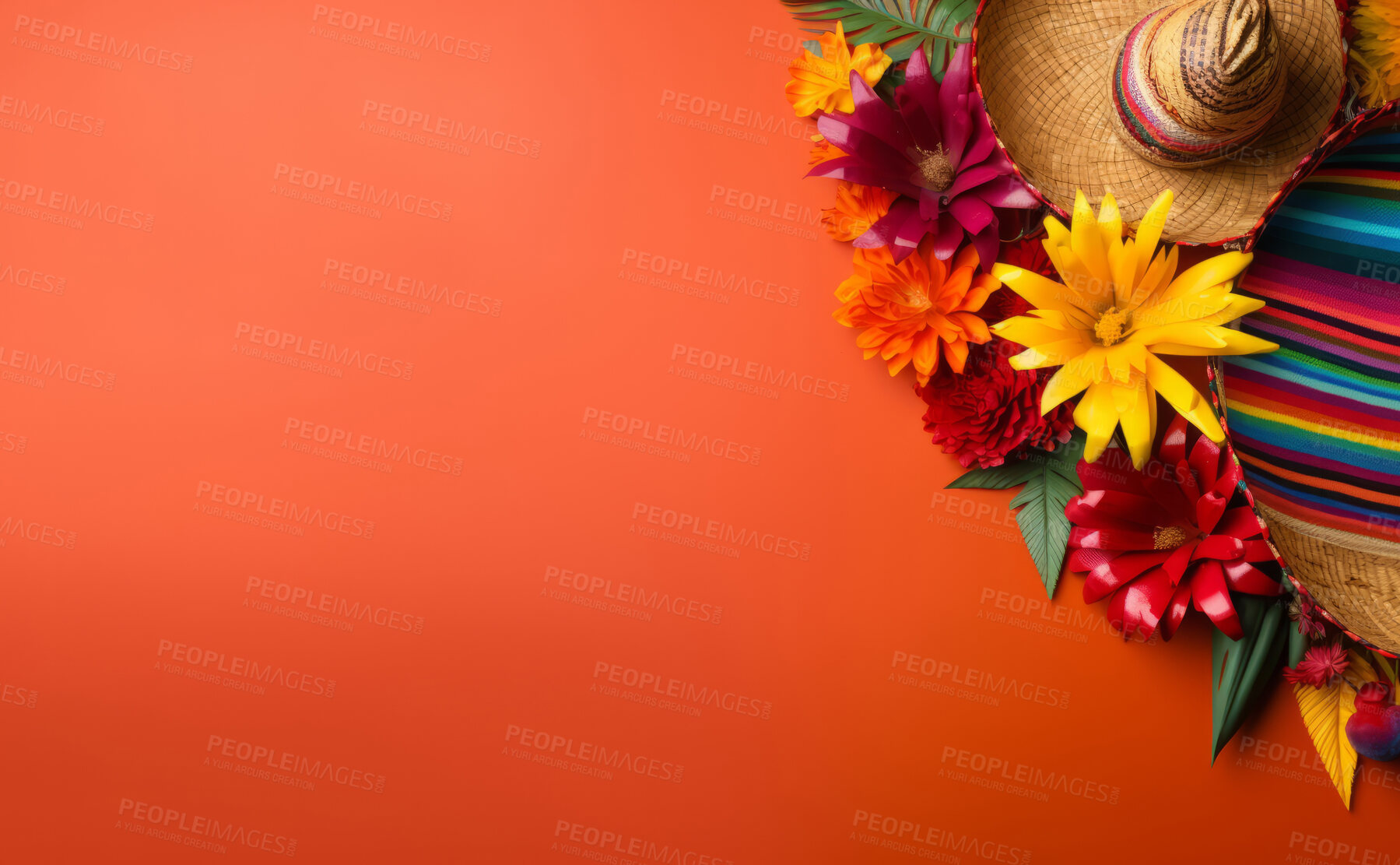 Buy stock photo Mexican Cinco de Mayo holiday background. Traditional party celebration concept