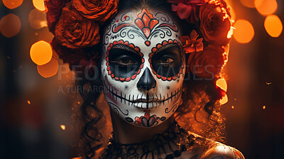 day of the dead skull girl costume