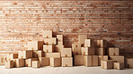 Cardboard boxes for moving into a new home. Stack of cardboard boxes for relocation