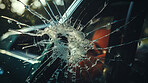 Cracked broken glass car window. Smash accident damage.