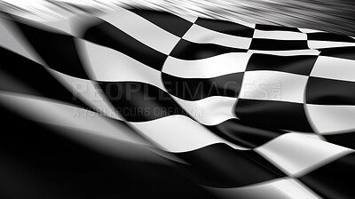 Black and white checkered flag. Motorsport racing symbol concept