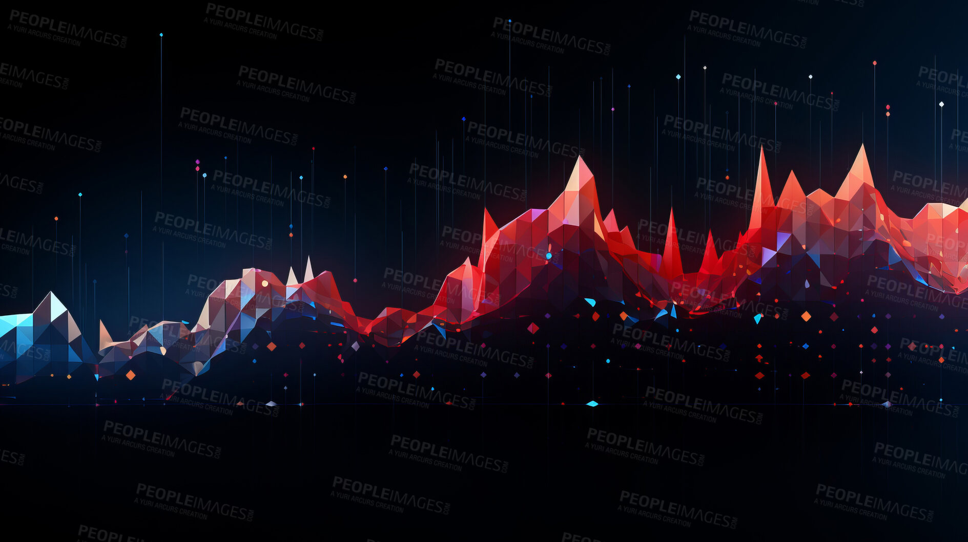 Buy stock photo Statistical information and futuristic financial trading chart. Information graph