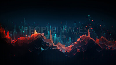 Statistical information and futuristic financial trading chart. Information graph