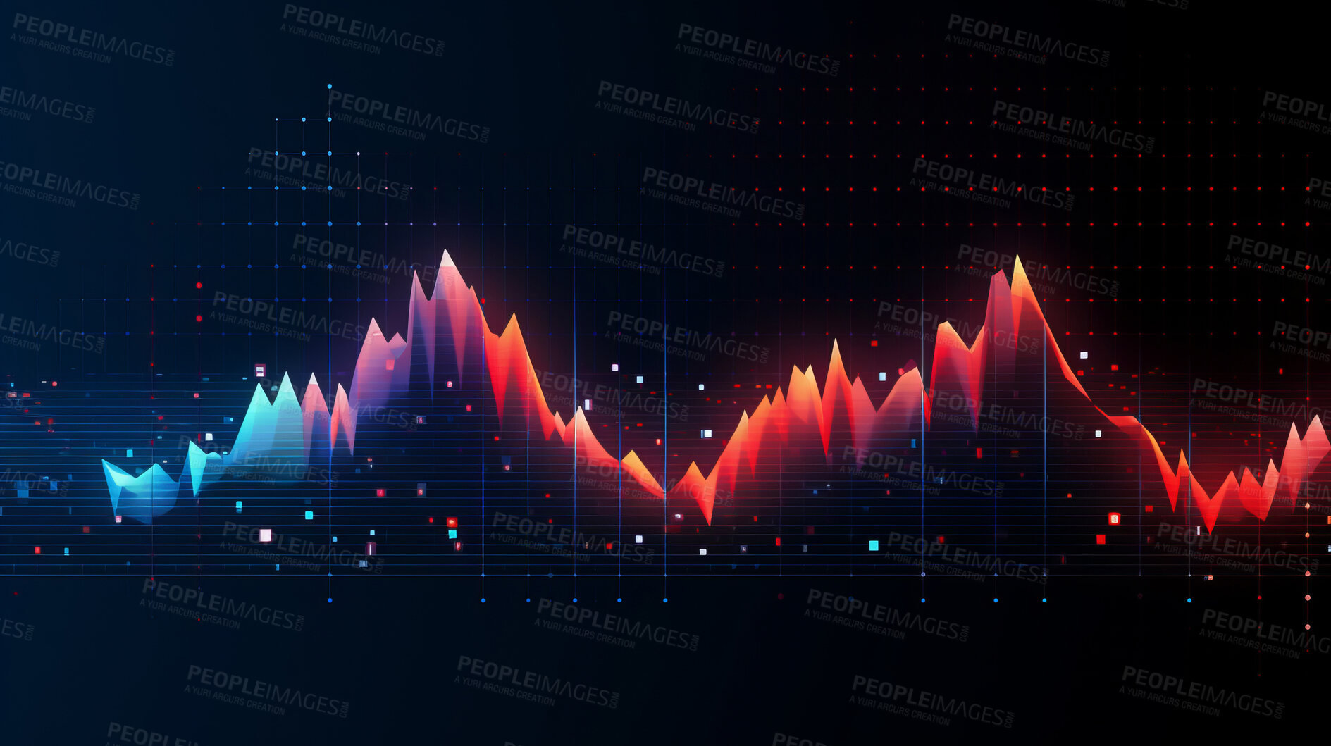 Buy stock photo Statistical information and futuristic financial trading chart. Information graph