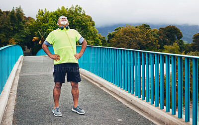 Exercise, water bottle and senior men or friends together at a park for  running, walking and fitnes Stock Photo by YuriArcursPeopleimages