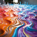 Vibrant 3d liquid paint swirls. Abstract background concept.