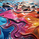 Vibrant 3d liquid paint swirls. Abstract background concept.