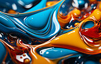 Vibrant 3d liquid paint swirls. Abstract background concept.