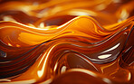 Vibrant orange 3d liquid paint swirls. Abstract background concept.