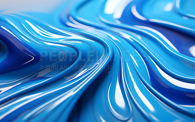 Buy stock photo Vibrant 3d liquid paint swirls. Abstract background concept.