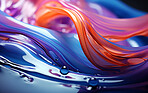 Vibrant 3d liquid paint swirls. Abstract background concept.