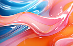 Vibrant 3d liquid paint swirls. Abstract background concept.