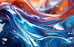 Vibrant 3d liquid paint swirls. Abstract background concept.