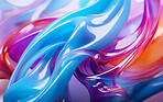 Vibrant 3d liquid paint swirls. Abstract background concept.