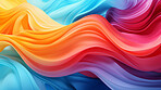 Colorful vibrant, flowing 3d illustration. Abstract background concept.