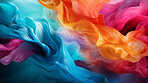 Colorful vibrant, smokey flowing, puff cloud. Abstract background concept.