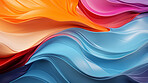 Colorful vibrant, flowing 3d illustration. Abstract background concept.