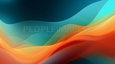 Buy stock photo Colourful waveform on dark background. Abstract concept.