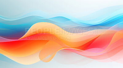 Colourful waveform on white background. Abstract concept.