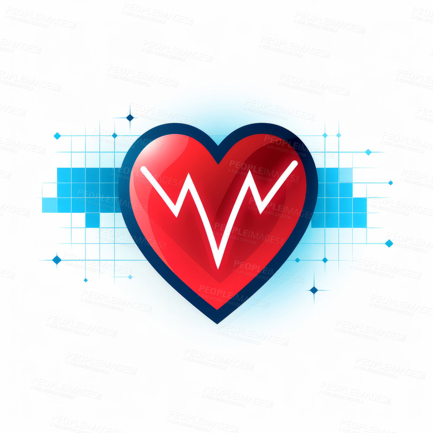 Buy stock photo Healthy heart concept. Cardiology health care medical service