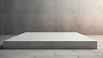 Blank concrete space interior, 3d rendering or showroom platform for product display