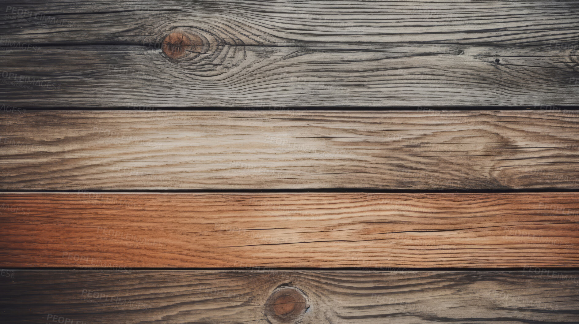 Buy stock photo Multi shades of brown wood table, wall or floor background, wooden texture. Copy space.