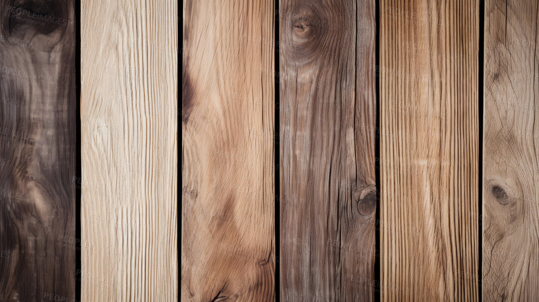 Buy stock photo Wood table, wall or floor background, wooden texture. Copy space.