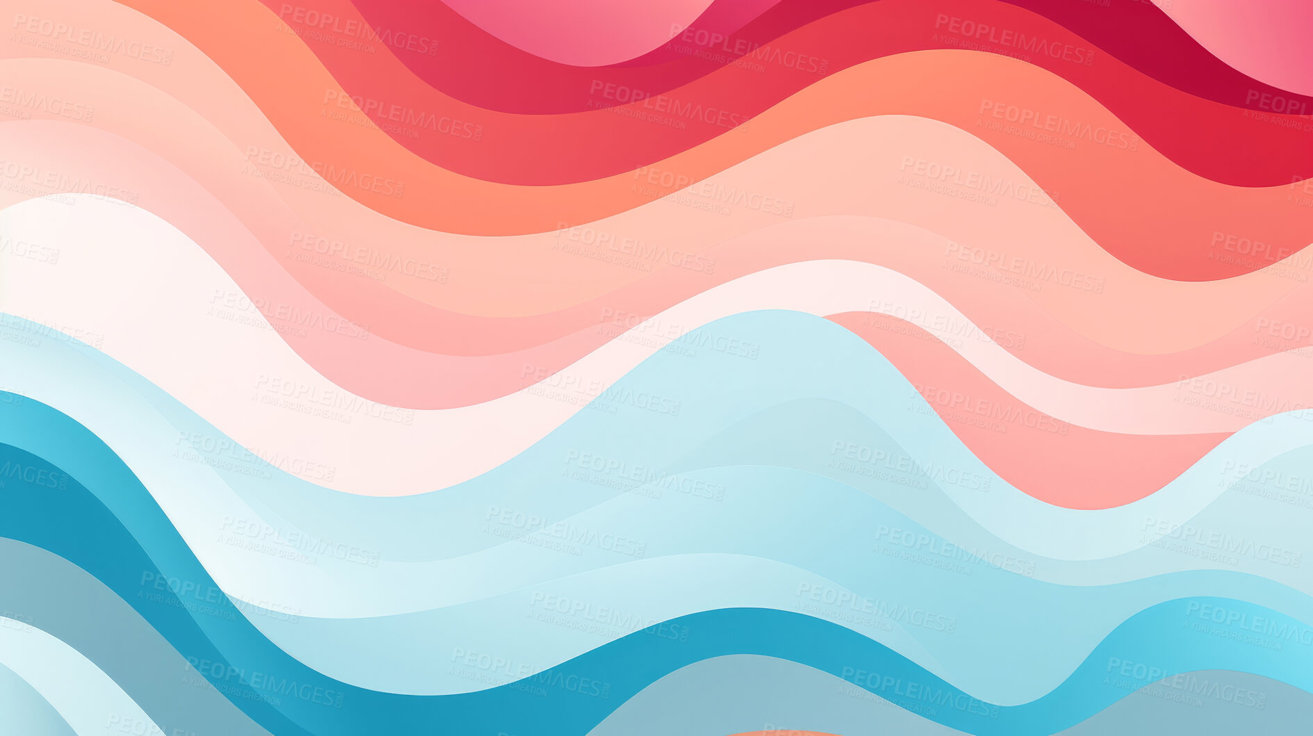 Buy stock photo Pastel colour, wave pattern. Abstract trendy background texture.