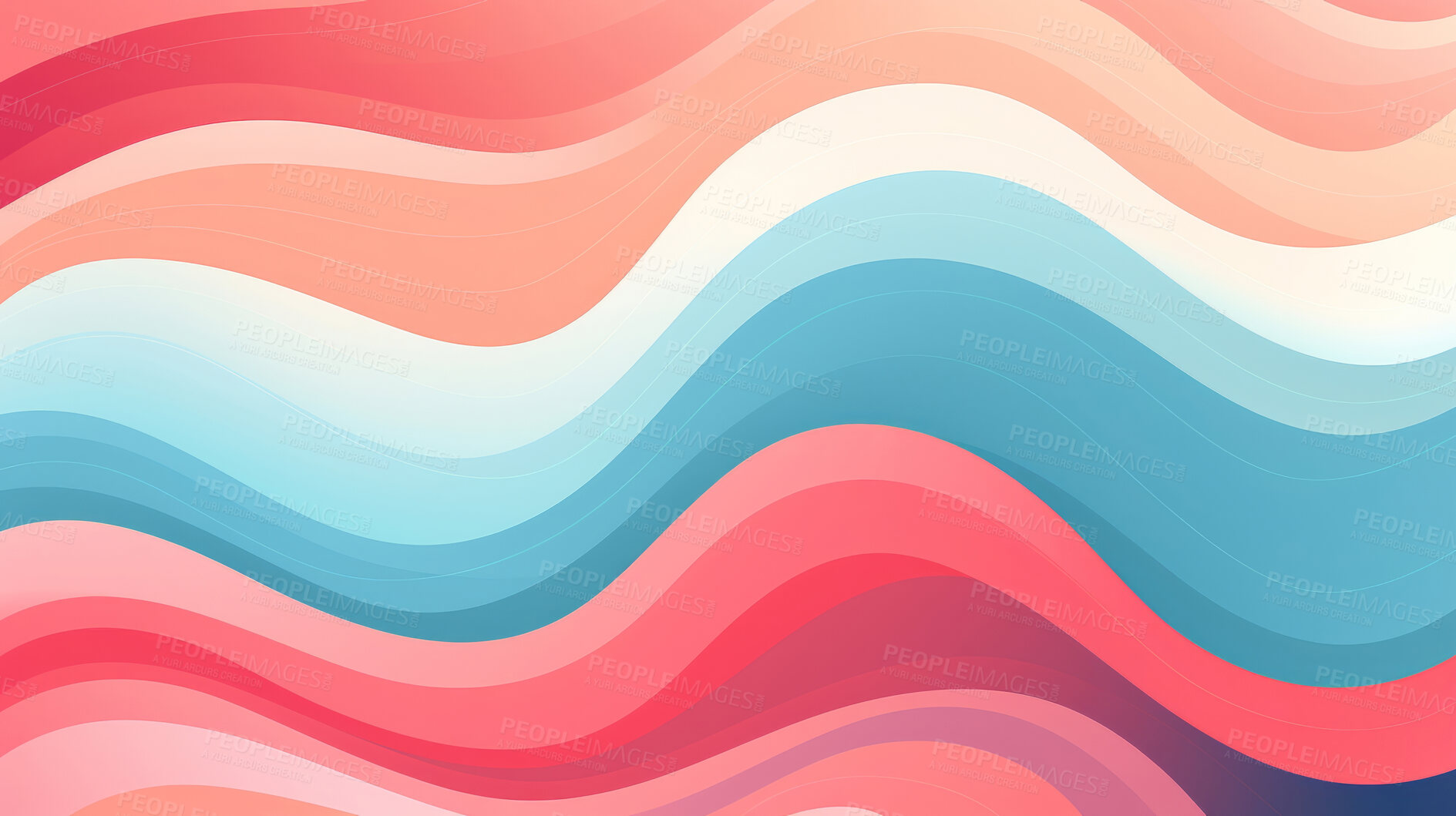 Buy stock photo Pastel colour, wave pattern. Abstract trendy background texture.