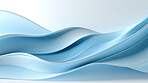 Transparent flowing waveform on white background. Abstract concept.