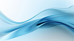 Transparent flowing waveform on white background. Abstract concept.