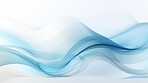 Transparent flowing waveform on white background. Abstract concept.