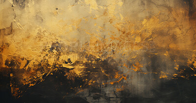 Buy stock photo Grungy gold wall abstract background texture.