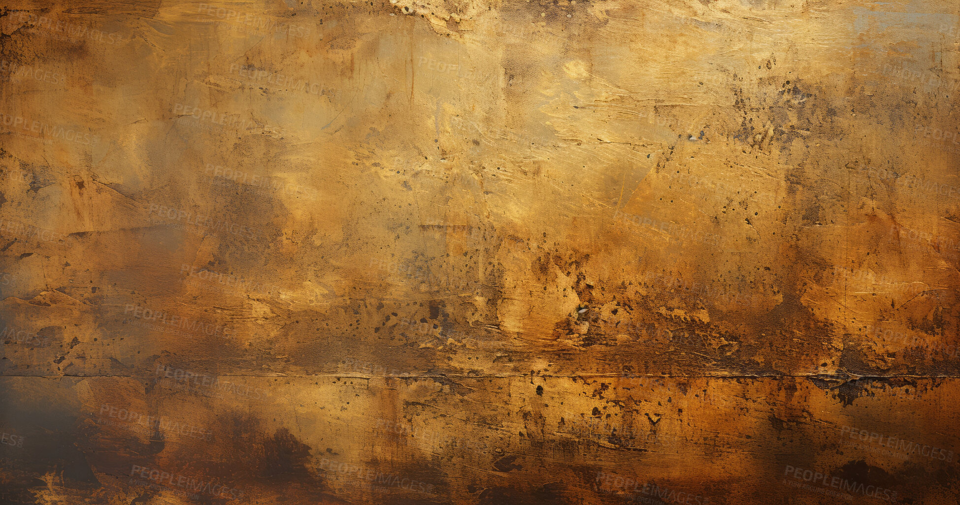 Buy stock photo Grungy gold wall abstract background texture.