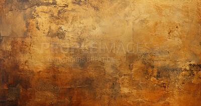 Buy stock photo Grungy gold wall abstract background texture.