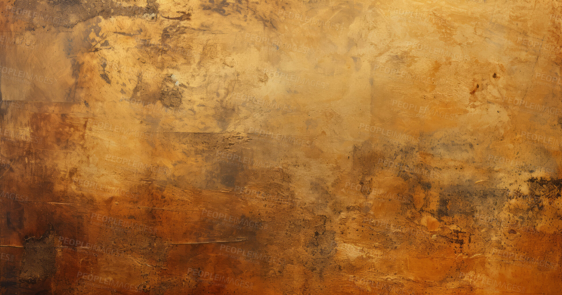 Buy stock photo Grungy gold wall abstract background texture.