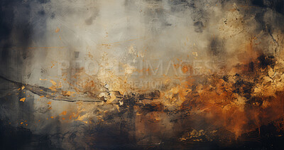 Buy stock photo Grungy gold wall abstract background texture.