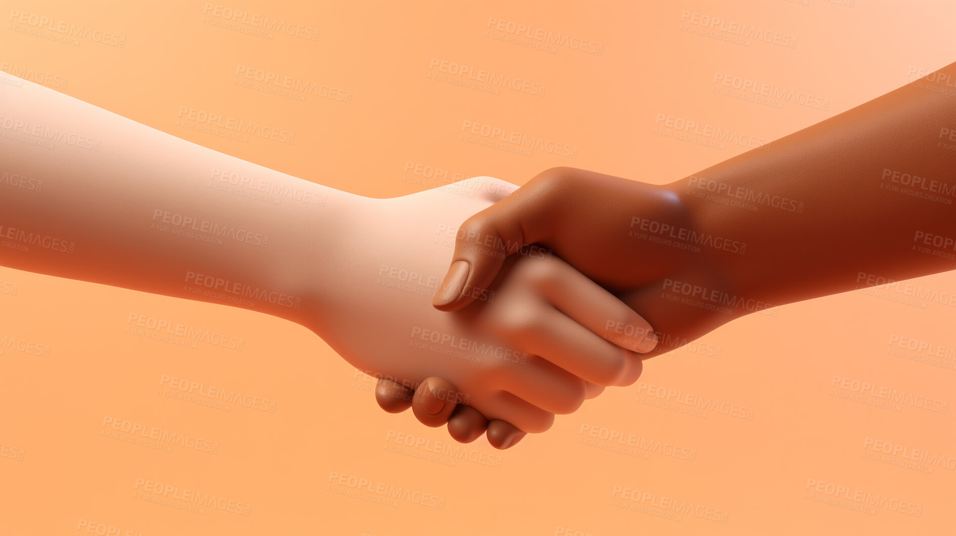Buy stock photo Businessman handshake for teamwork of business deal and success, celebration partners