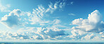 View of Clouds against blue-sky. Background, wallpaper. Copy space concept.