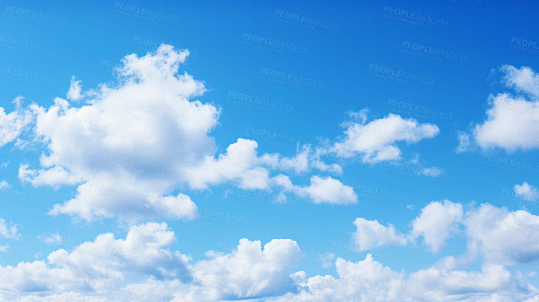 Buy stock photo View of Clouds against blue-sky. Background, wallpaper. Copy space concept.