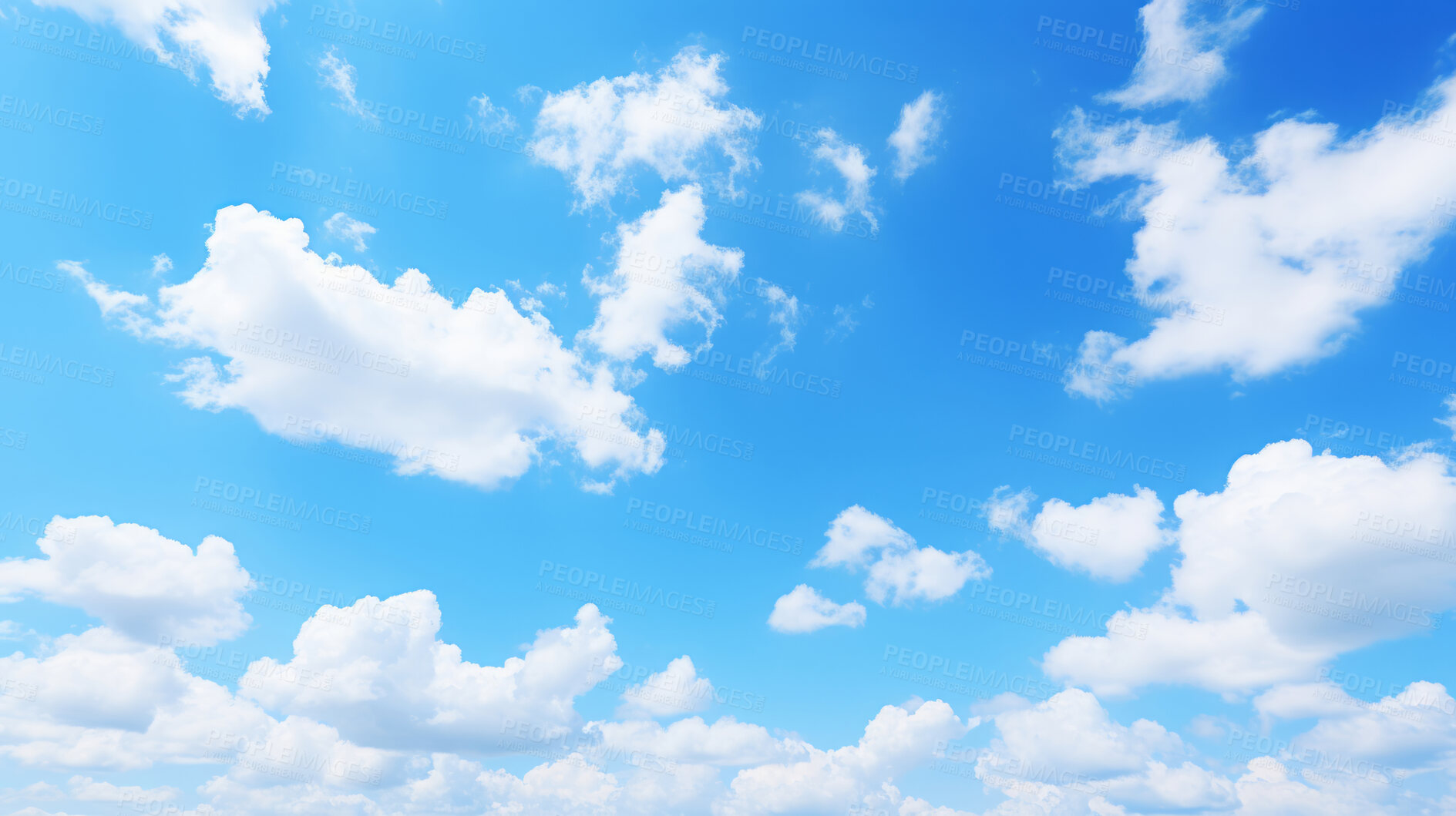 Buy stock photo View of Clouds against blue-sky. Background, wallpaper. Copy space concept.