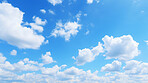 View of Clouds against blue-sky. Background, wallpaper. Copy space concept.