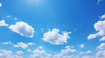 View of Clouds against blue-sky. Background, wallpaper. Copy space concept.