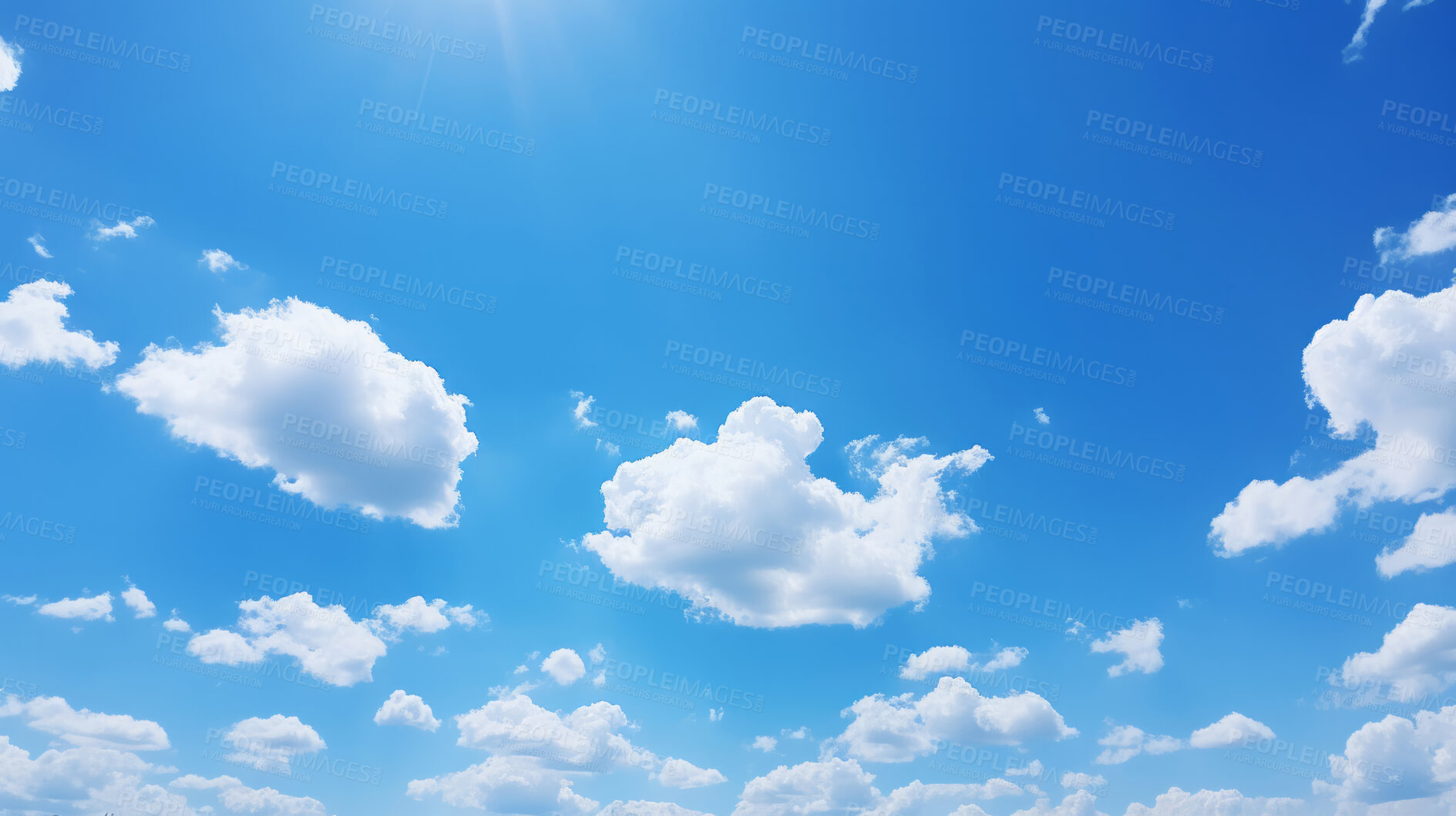 Buy stock photo View of Clouds against blue-sky. Background, wallpaper. Copy space concept.