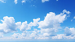 View of Clouds against blue-sky. Background, wallpaper. Copy space concept.