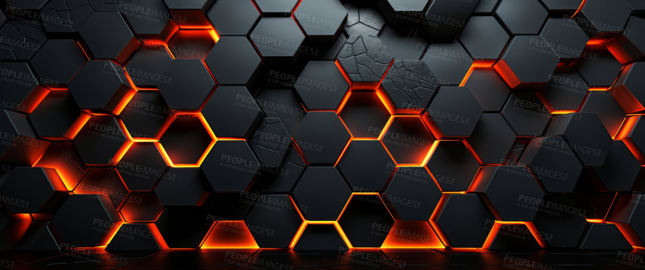 Buy stock photo Geometric hexagonal abstract background. Honeycomb pattern concept.